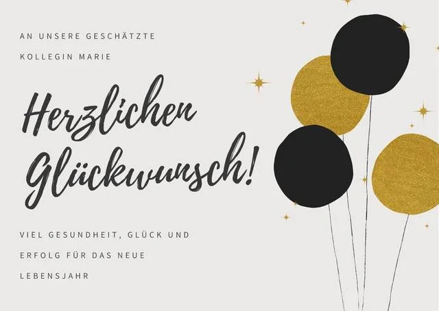 Was schreibt man einer Kollegin zum Geburtstag