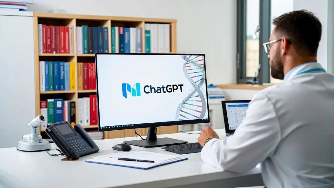 ChatGPT als künstliche Intelligenz für medizinische Fragen am Computer ChatGPT als künstliche Intelligenz für medizinische Fragen am Computer