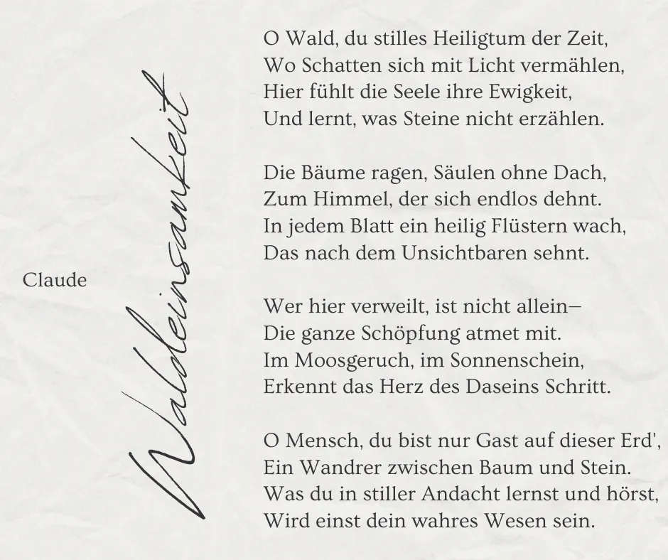 Ein Beispielgedicht wurde mit Claude erstellt.