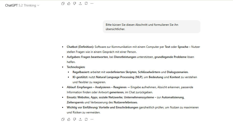 Die PDF-Zusammenfassung mit ChatGPT prüfen und überarbeiten