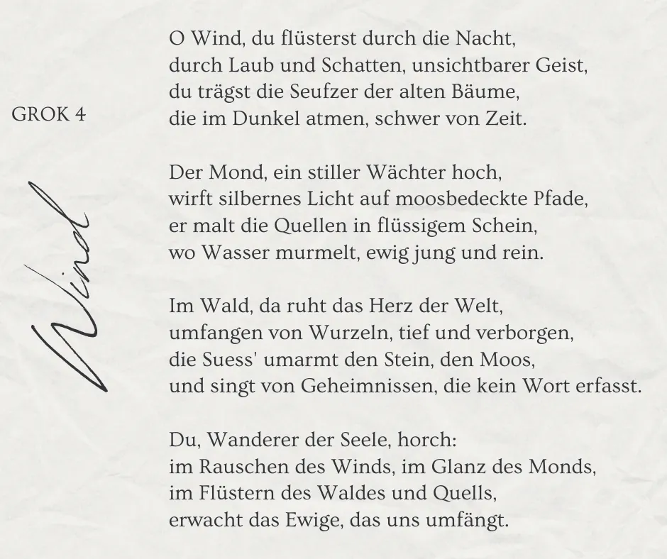 Ein Beispielgedicht wurde mit Grok erstellt.