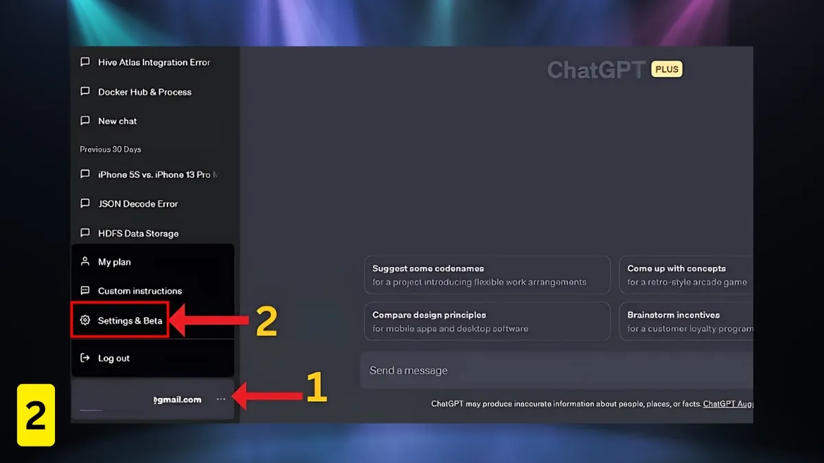 Öffne Settings & Beta in der ChatGPT-Oberfläche, um Plugins zu aktivieren. Öffne Settings & Beta in der ChatGPT-Oberfläche, um Plugins zu aktivieren.