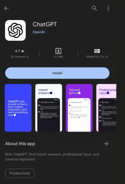 tippe auf installieren