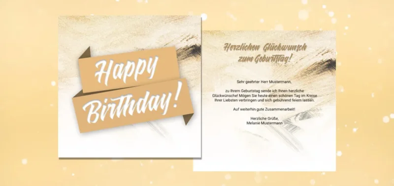Herzliche Geburtstagswünsche für eine Kollegin
